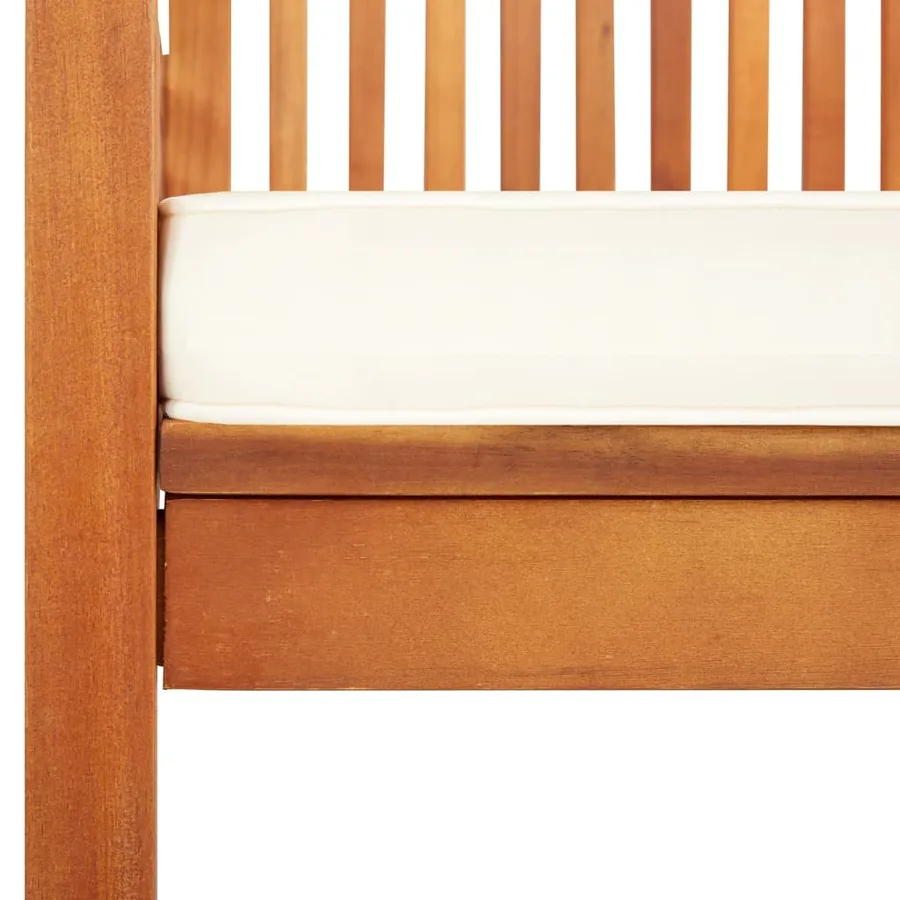 Chaises à manger de jardin et coussins lot de 3 acacia massif - 6