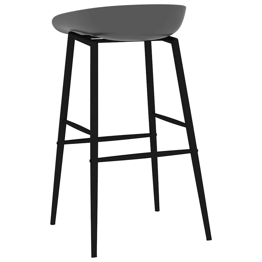 Chaises de bar lot de 4 gris - 5
