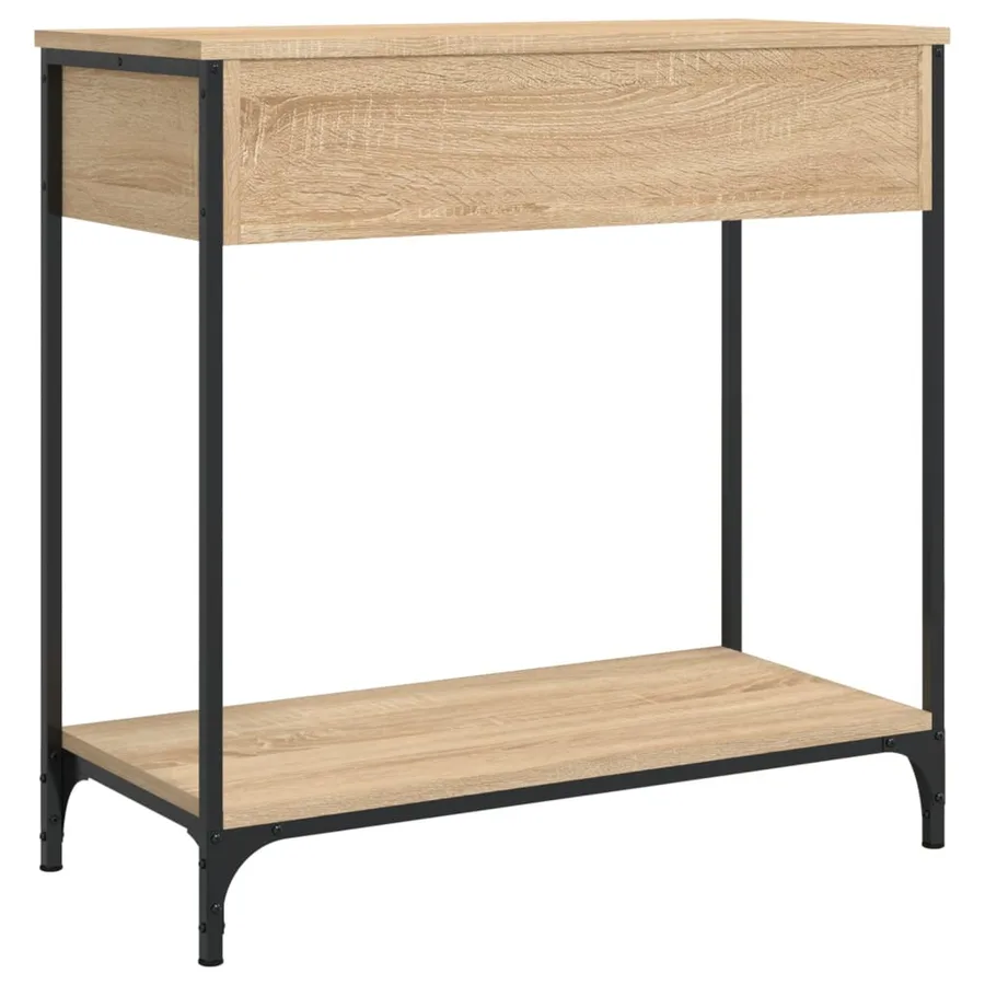 Table console chêne sonoma 75x34,5x75 cm bois d'ingénierie - 8