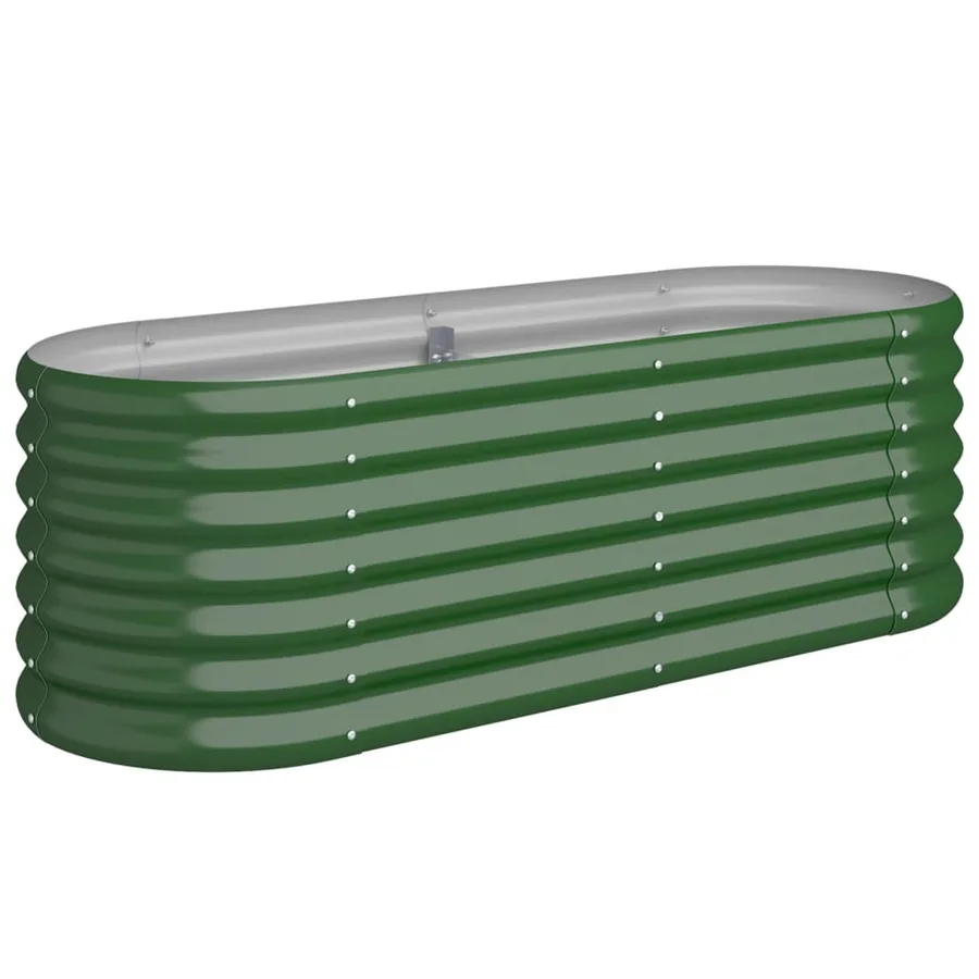 Lit surélevé de jardin Acier galvanisé 114x40x36 cm Vert - 2