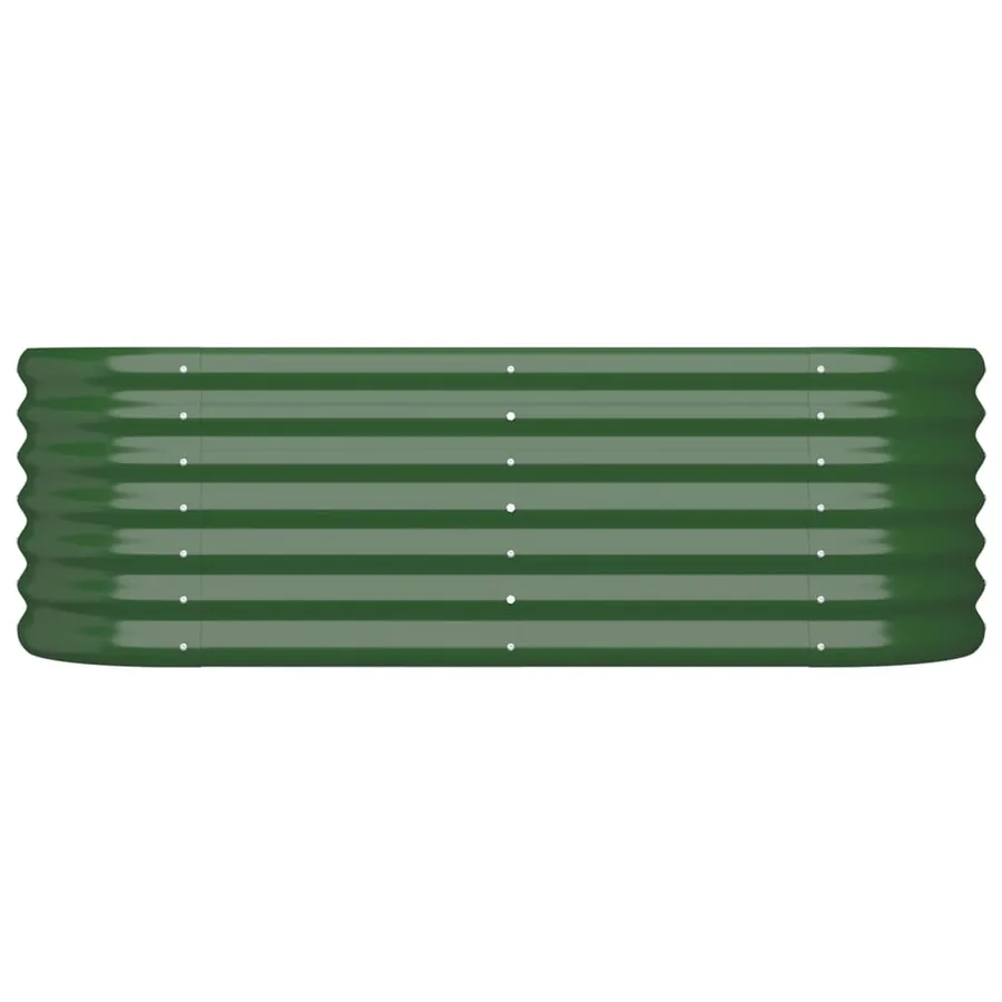 Lit surélevé de jardin Acier galvanisé 114x40x36 cm Vert - 3