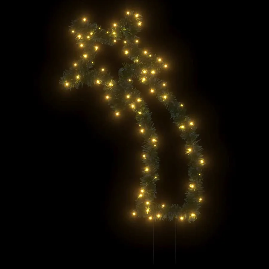 Décoration lumineuse météore de Noël avec piquets 80 LED 62 cm - 3