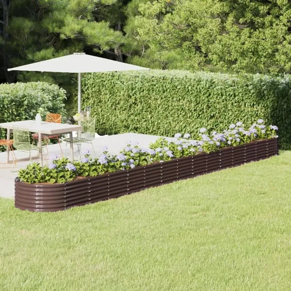 Lit surélevé de jardin Acier galvanisé marron