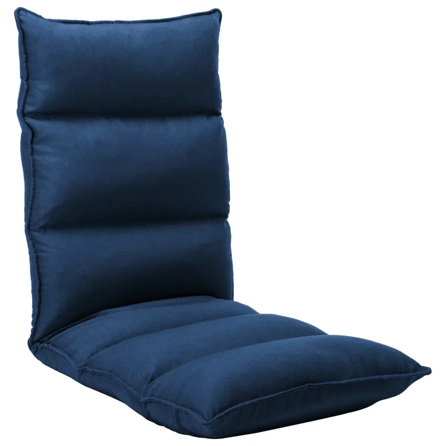 Chaise pliable de sol Bleu Tissu