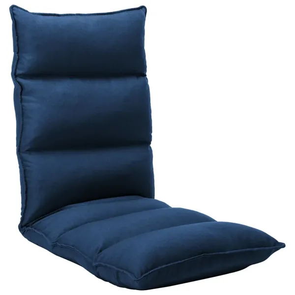 Chaise pliable de sol Bleu Tissu