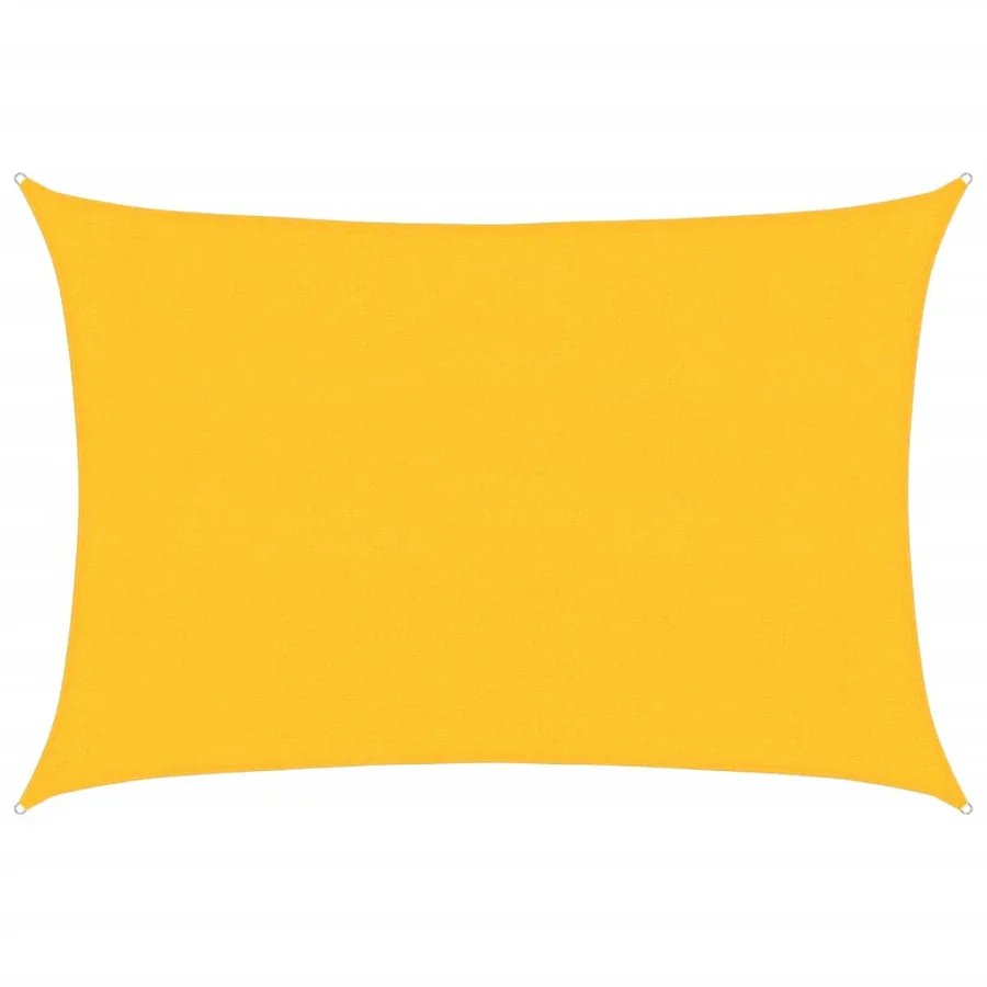 Voile d'ombrage 160 g/m² Jaune 3x4 m PEHD - 2