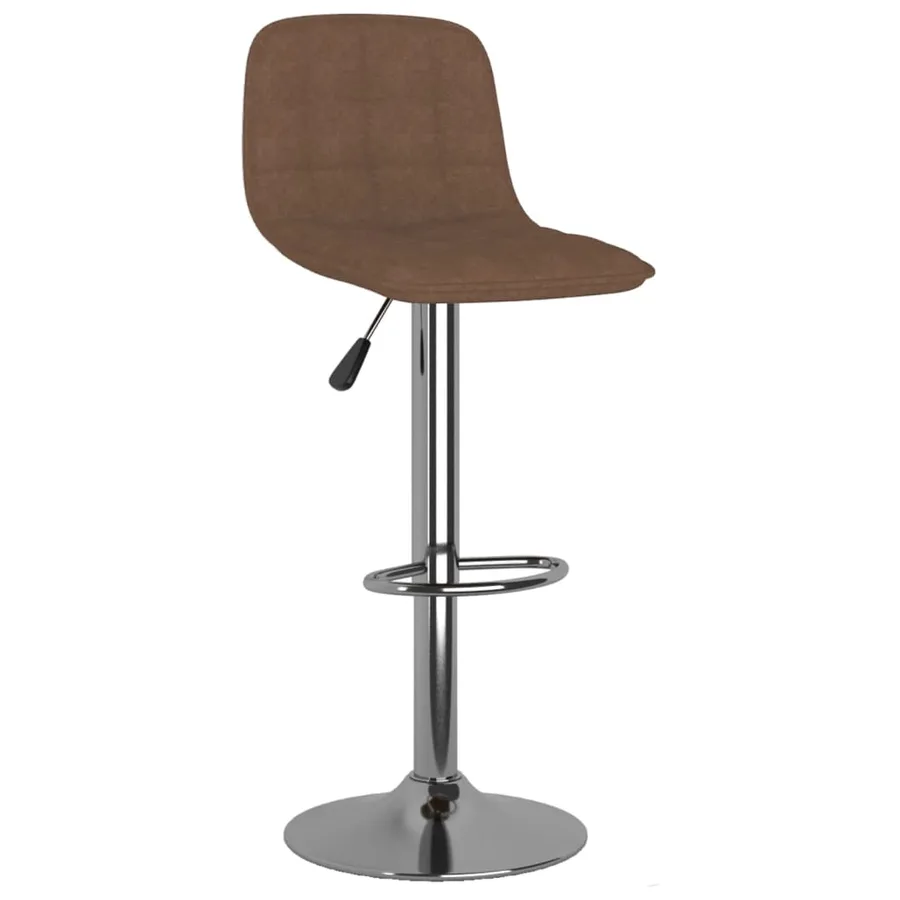 Tabourets de bar lot de 2 marron tissu - 3