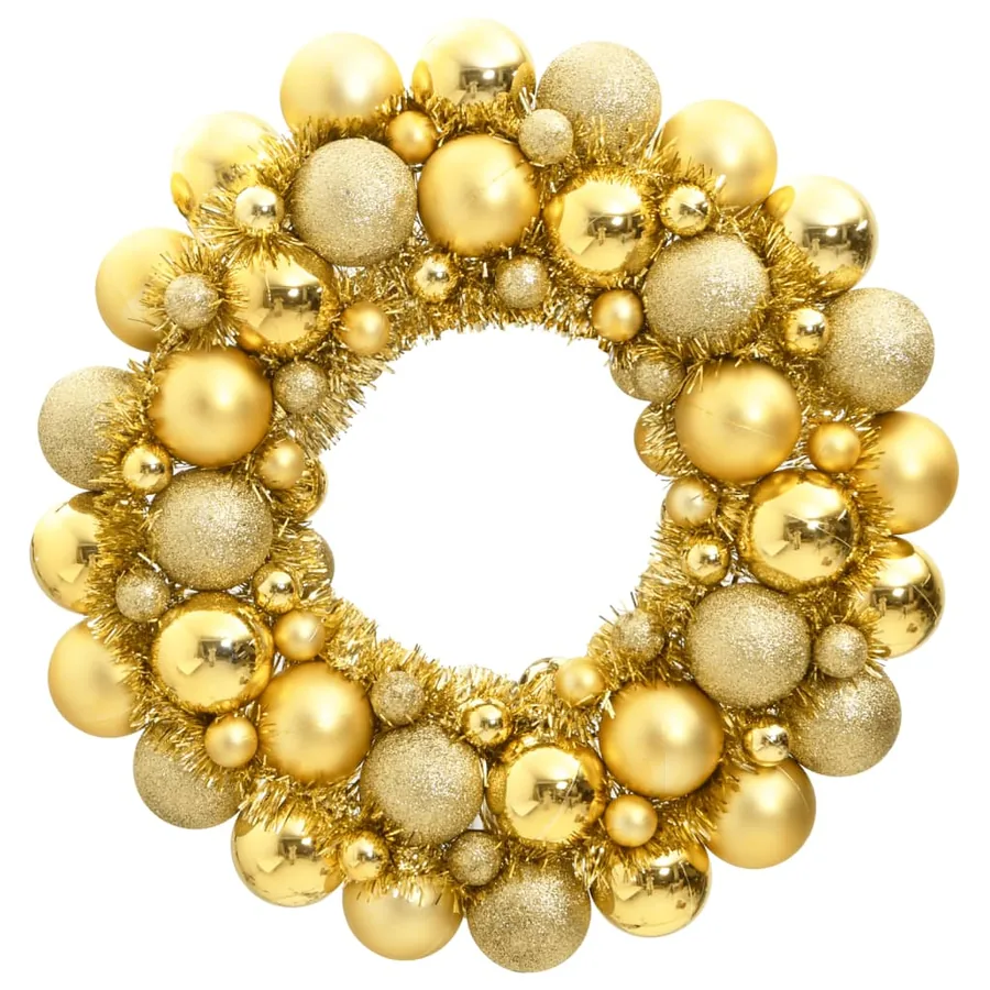 Couronne de Noël doré 45 cm polystyrène