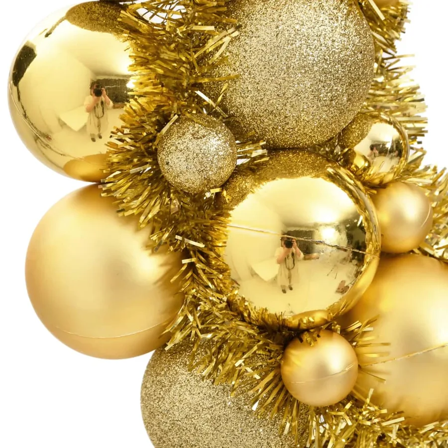 Couronne de Noël doré 45 cm polystyrène - 3