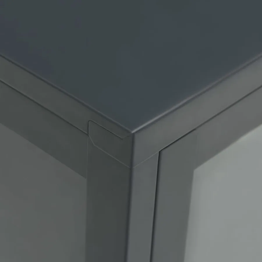 Buffet Anthracite 70x35x70 cm Acier et verre - 8