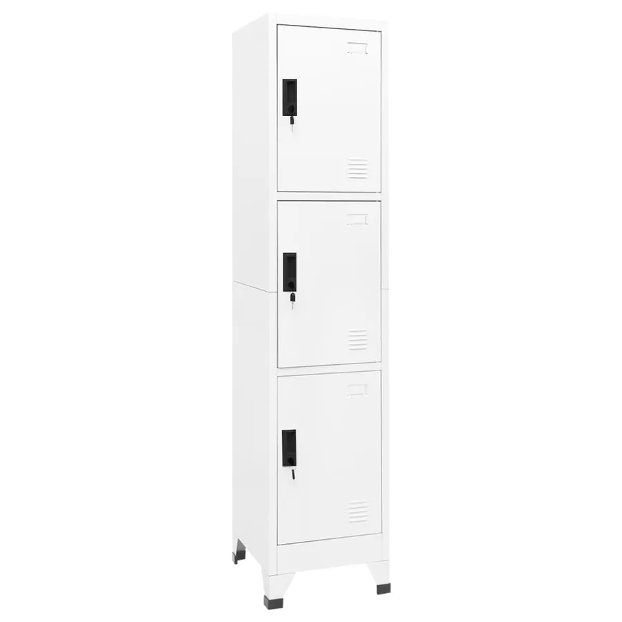 Armoire à casiers Blanc 38x45x180 cm Acier