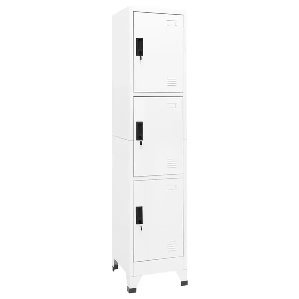 Armoire à casiers Blanc 38x45x180 cm Acier