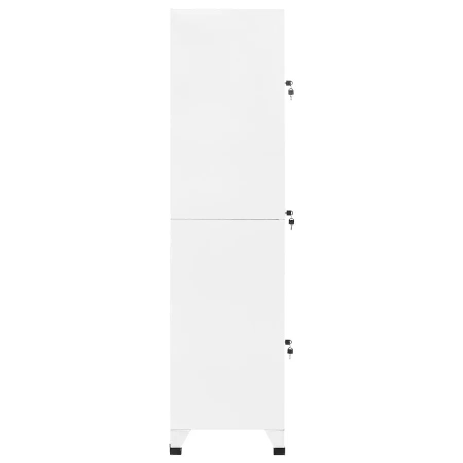 Armoire à casiers Blanc 38x45x180 cm Acier - 4