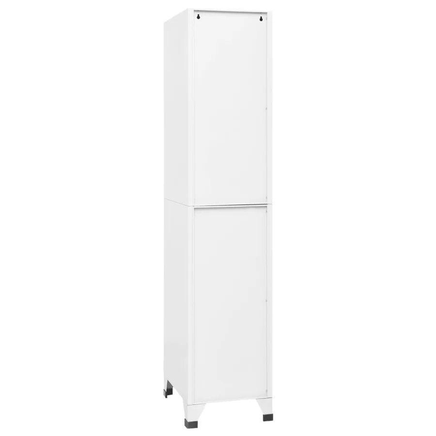 Armoire à casiers Blanc 38x45x180 cm Acier - 5