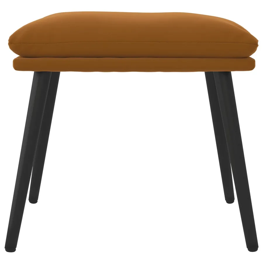 Repose-pied Marron 45x29,5x35 cm Velours - 3