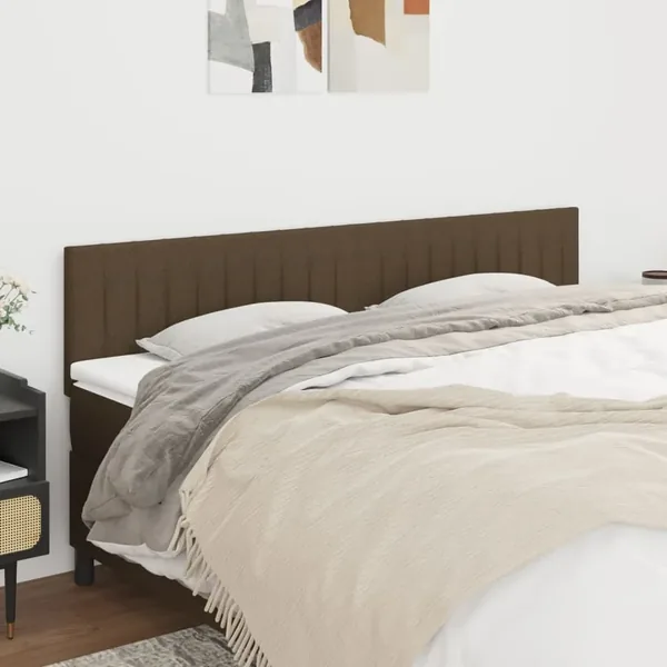 Têtes de lit Marron foncé 180 x 5 x 78/88 cm Tissu