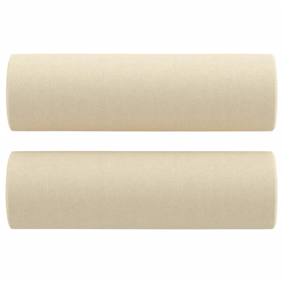 Coussins décoratifs lot de 2 Crème Ø15x50 cm Tissu - 2