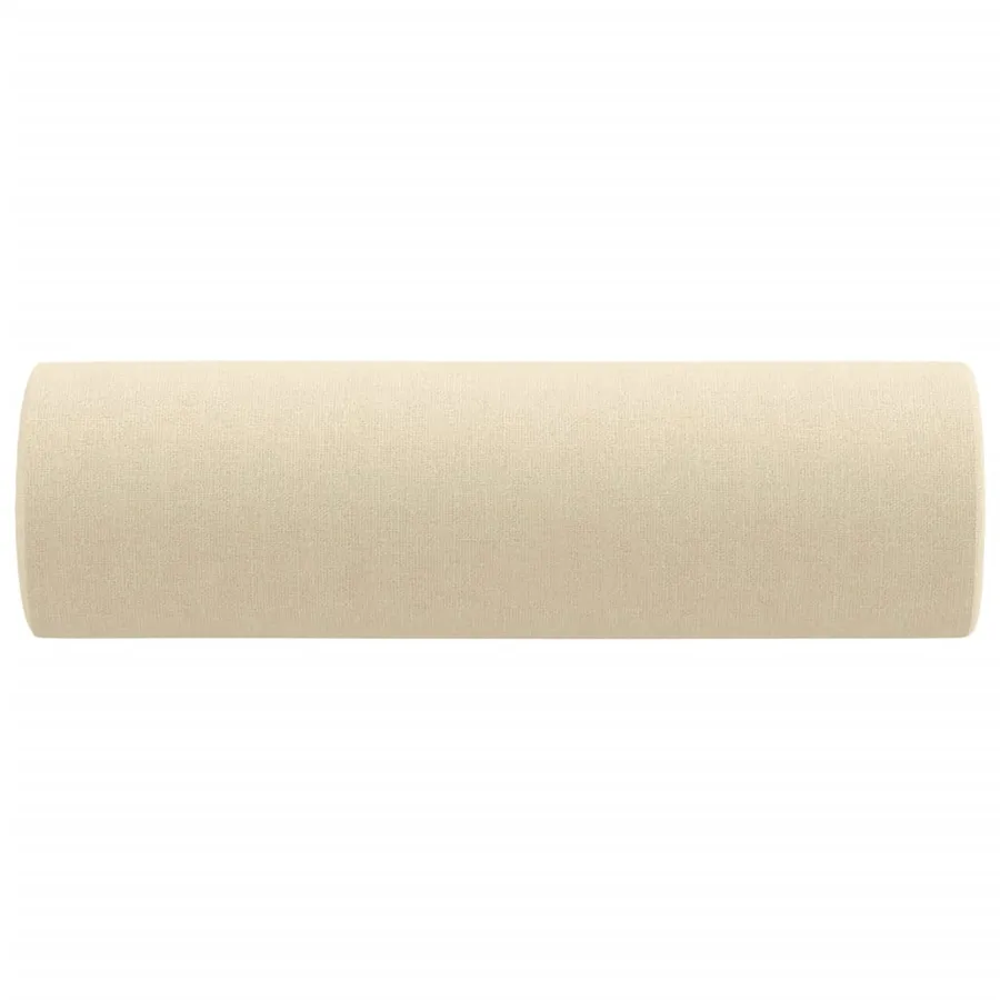 Coussins décoratifs lot de 2 Crème Ø15x50 cm Tissu - 4
