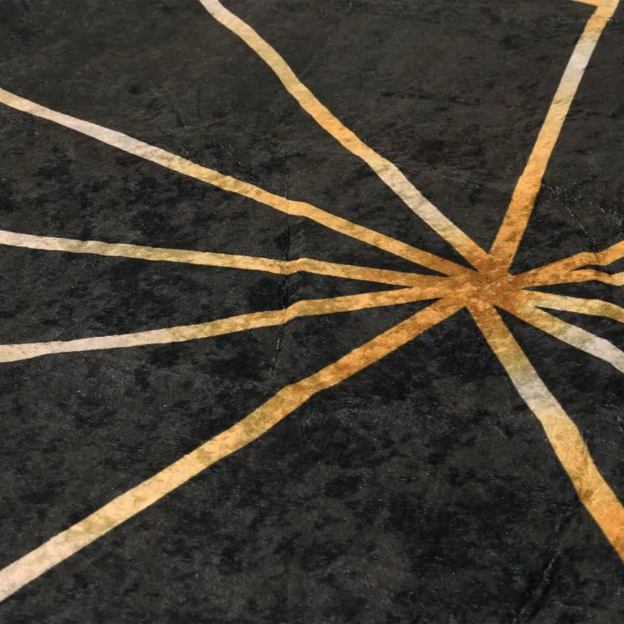 Tapis lavable noir et doré 120x180 cm - 7