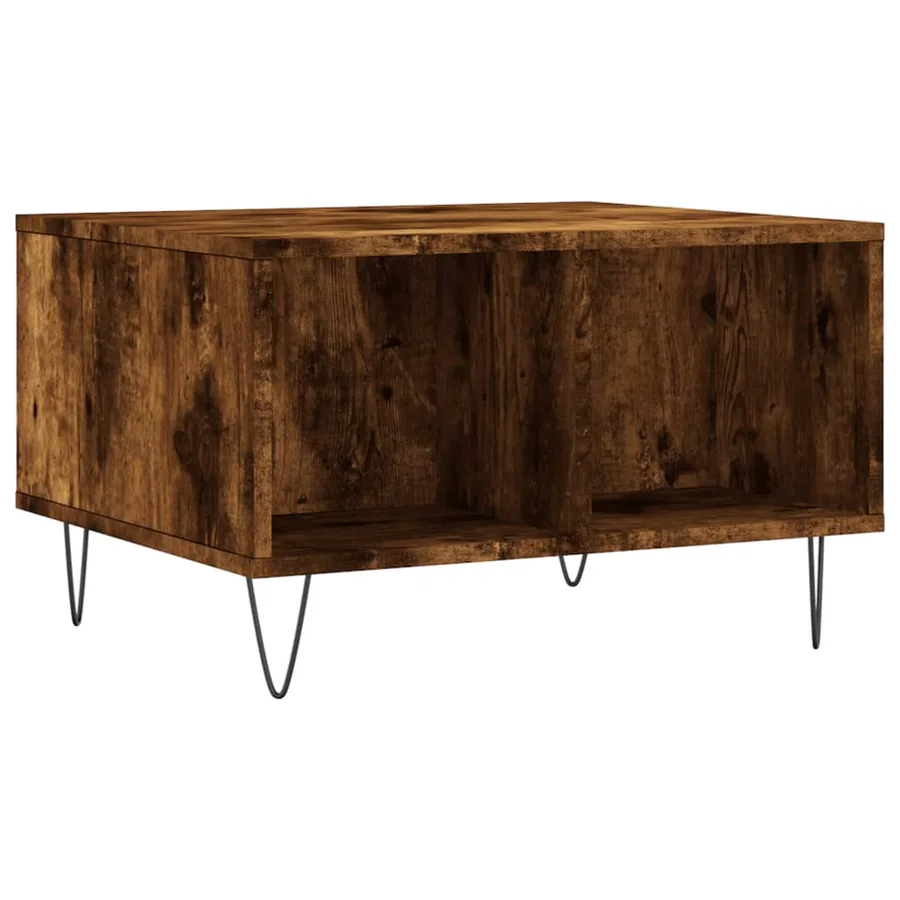 Table basse Chêne fumé 60x50x36,5 cm Bois d'ingénierie - 2