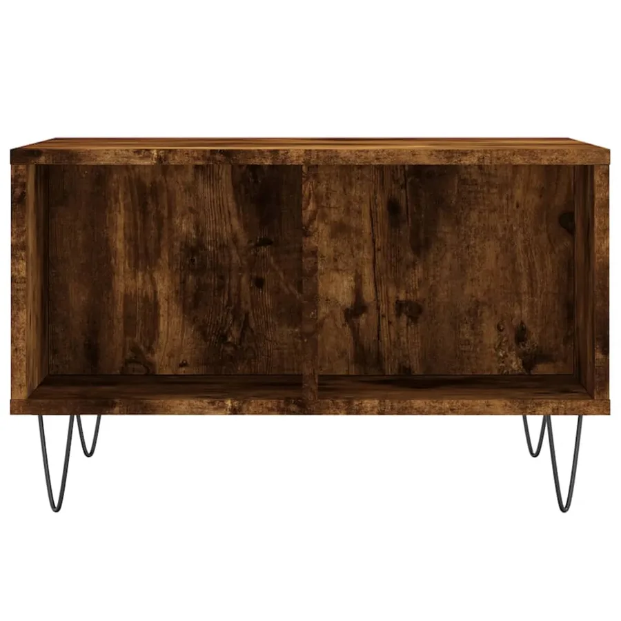 Table basse Chêne fumé 60x50x36,5 cm Bois d'ingénierie - 4