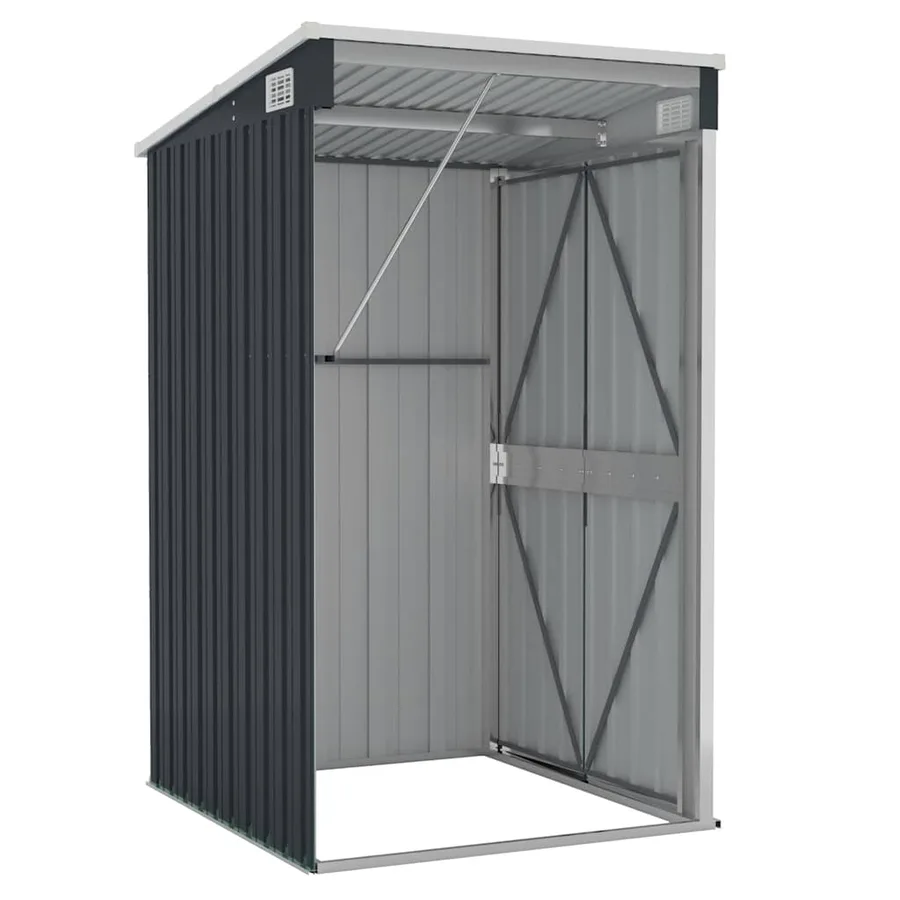 Remise de jardin murale Anthracite 118x100x178 cm Acier - 5