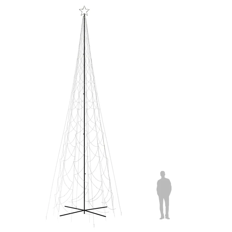 Arbre de Noël cône 3000 LED Blanc chaud 230x800 cm - 9