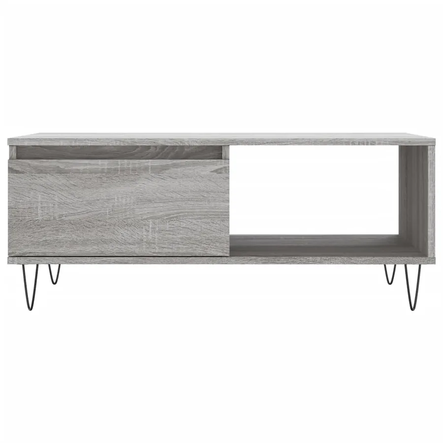 Table basse Sonoma gris 90x50x36,5 cm Bois d'ingénierie - 5