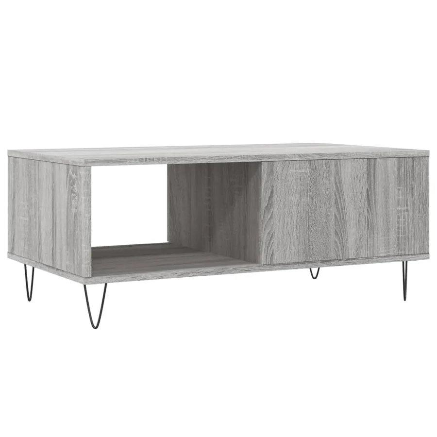 Table basse Sonoma gris 90x50x36,5 cm Bois d'ingénierie - 8