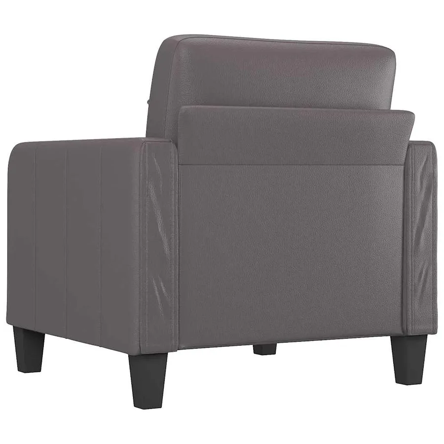 Fauteuil Gris 60 cm Similicuir - 5