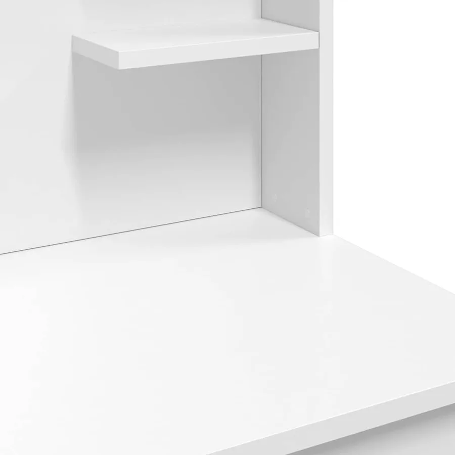 Coiffeuse avec lumières LED blanc 96x40x142 cm - 6