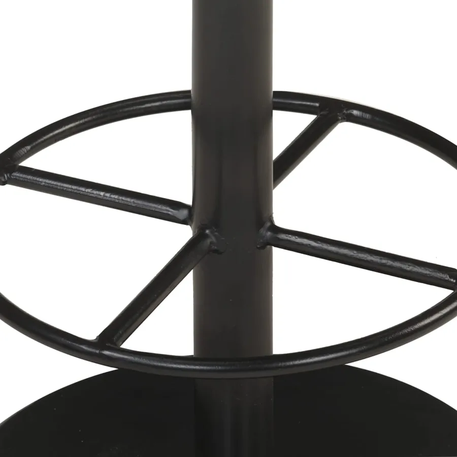 Tabouret de bar Gris Cuir véritable - 4