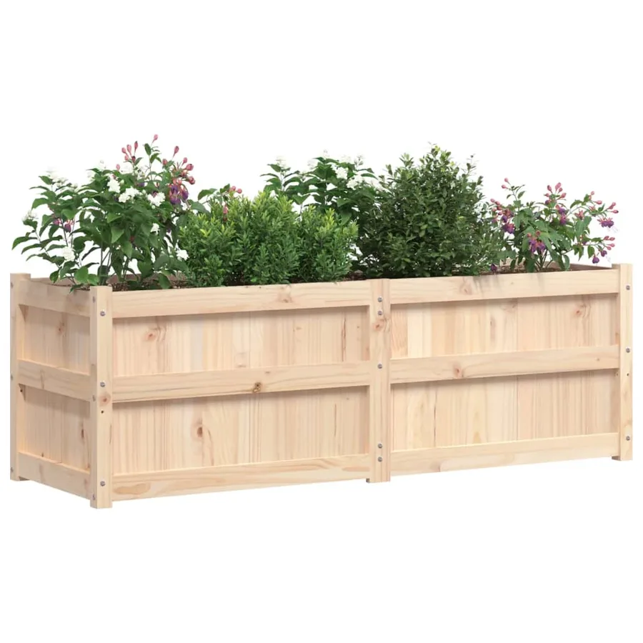 Jardinière 150x50x50 cm bois de pin massif - 4