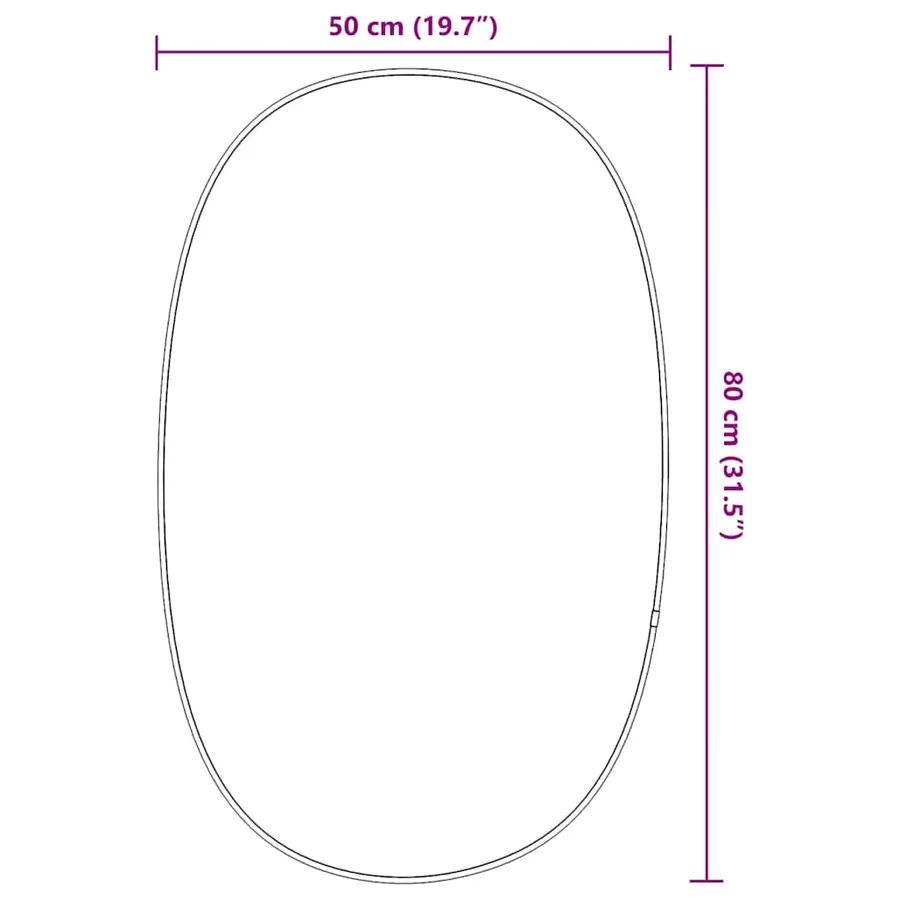 Miroir mural Doré 80x50 cm - 7