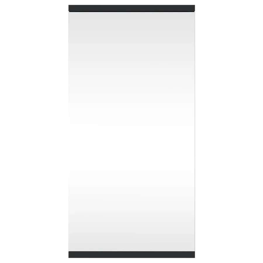 Armoire de bain à miroir d'angle noir 30x24x60 cm - 3