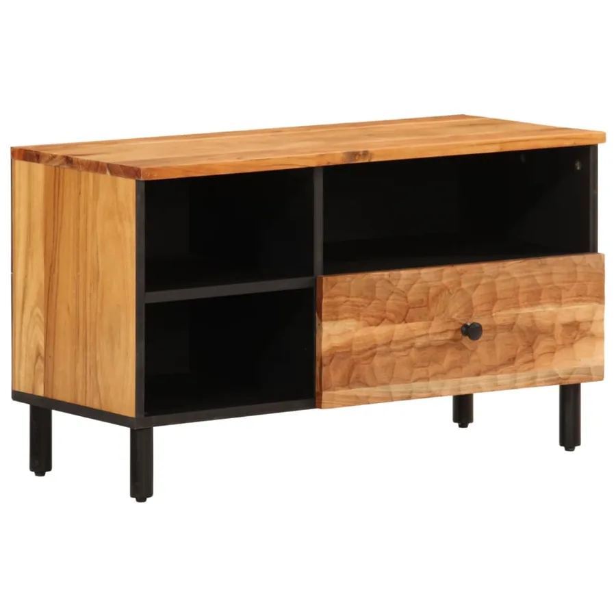 Meuble TV 80x33x46 cm bois d'acacia massif - 2