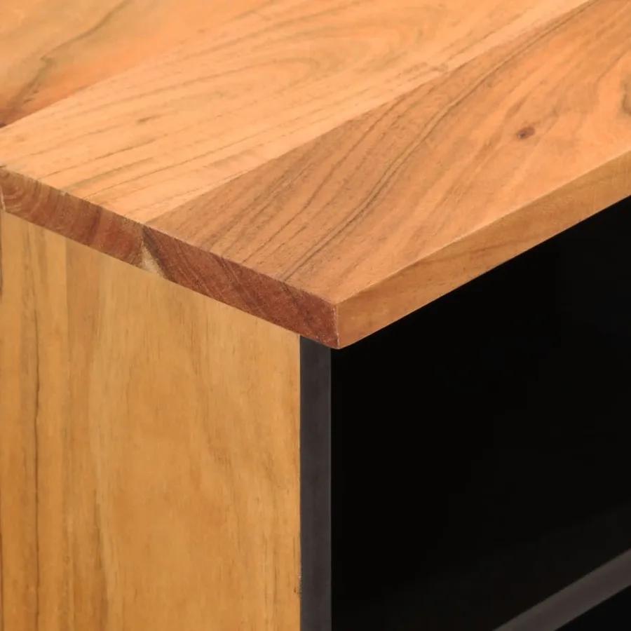 Meuble TV 80x33x46 cm bois d'acacia massif - 9