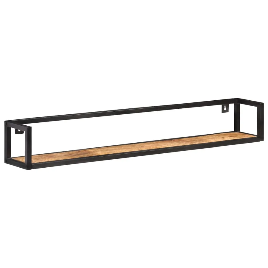 Étagères murales 2 pcs 120 cm Bois de manguier brut - 2