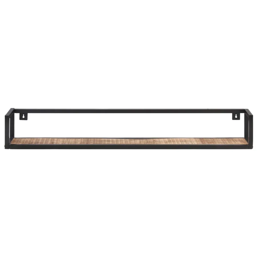 Étagères murales 2 pcs 120 cm Bois de manguier brut - 3