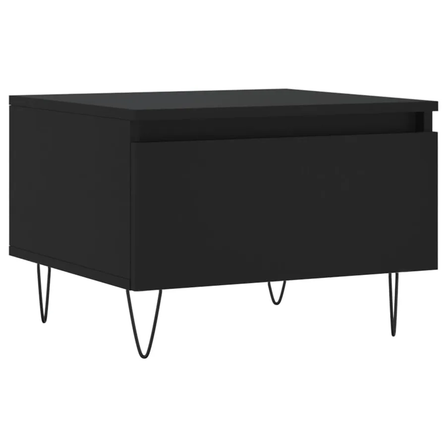 Tables basses 2 pcs noir 50x46x35 cm bois d'ingénierie - 5