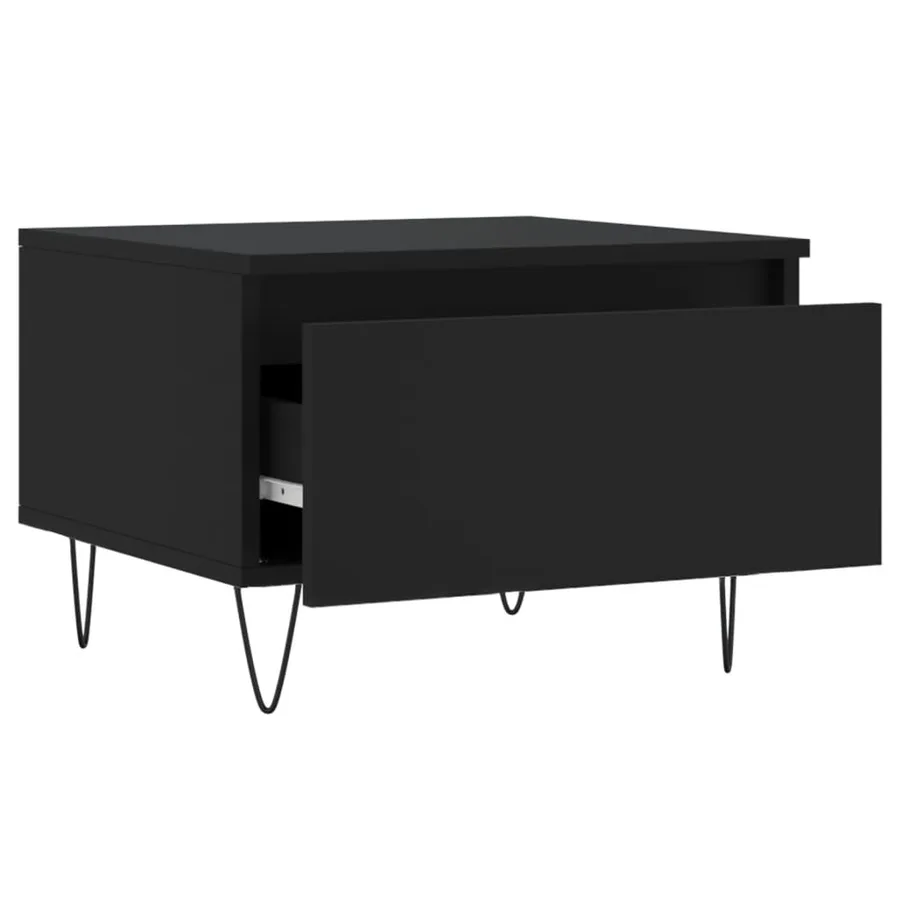 Tables basses 2 pcs noir 50x46x35 cm bois d'ingénierie - 7