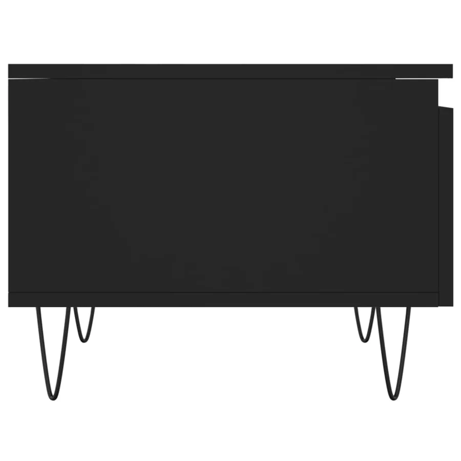 Tables basses 2 pcs noir 50x46x35 cm bois d'ingénierie - 8