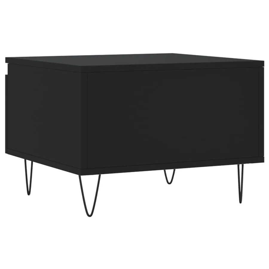 Tables basses 2 pcs noir 50x46x35 cm bois d'ingénierie - 9
