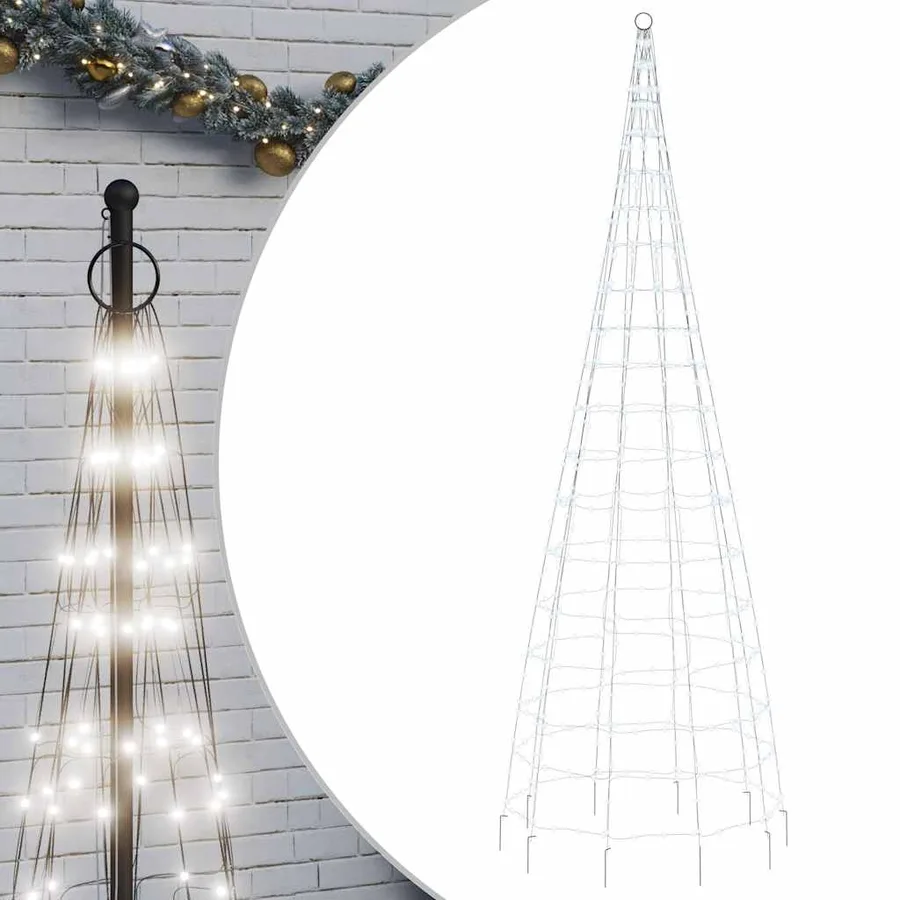 Sapin de Noël à LED 550 LED blanc 300 cm - 2