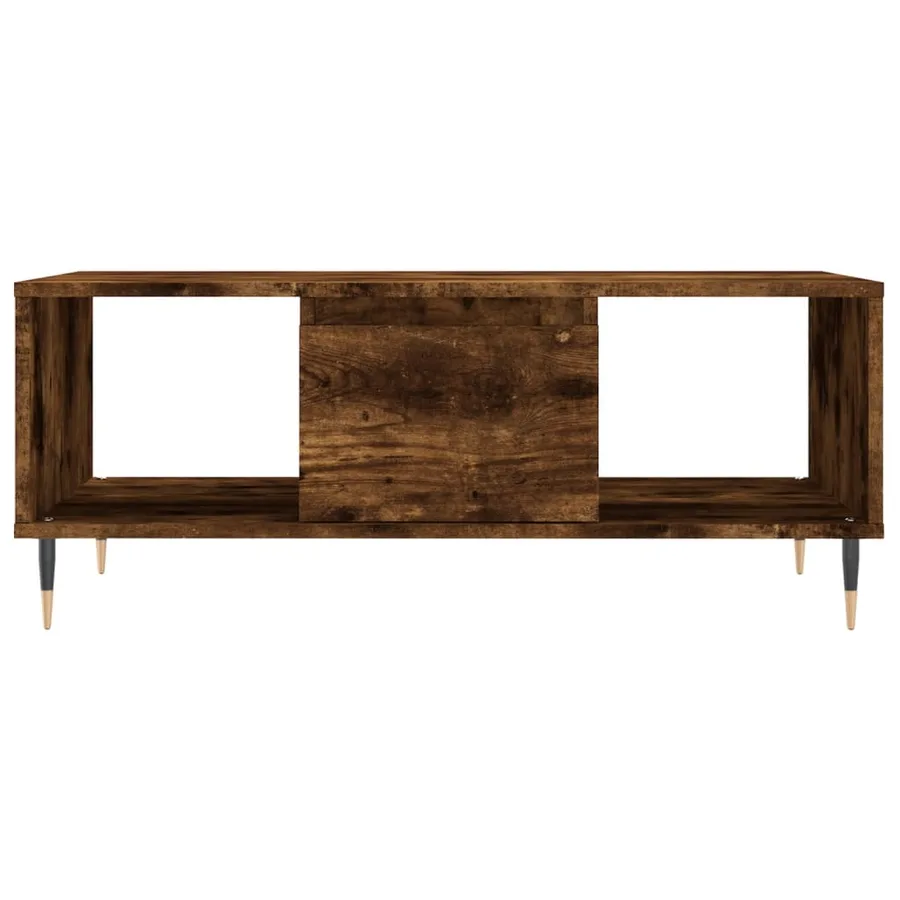Table basse Chêne fumé 90x50x36,5 cm Bois d'ingénierie - 5
