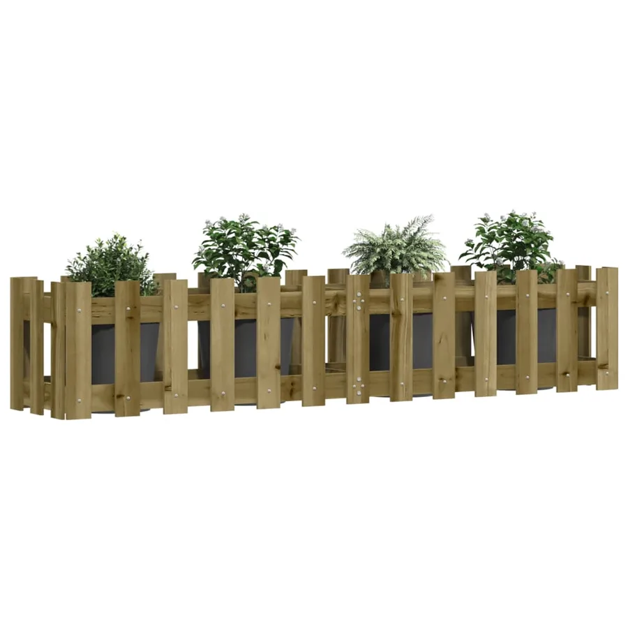 Lit surélevé de jardin design de clôture bois de pin imprégné - 3