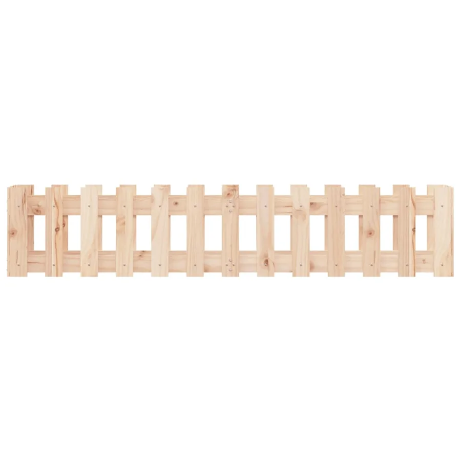 Lit surélevé de jardin design de clôture 150x30x30cm pin massif - 5