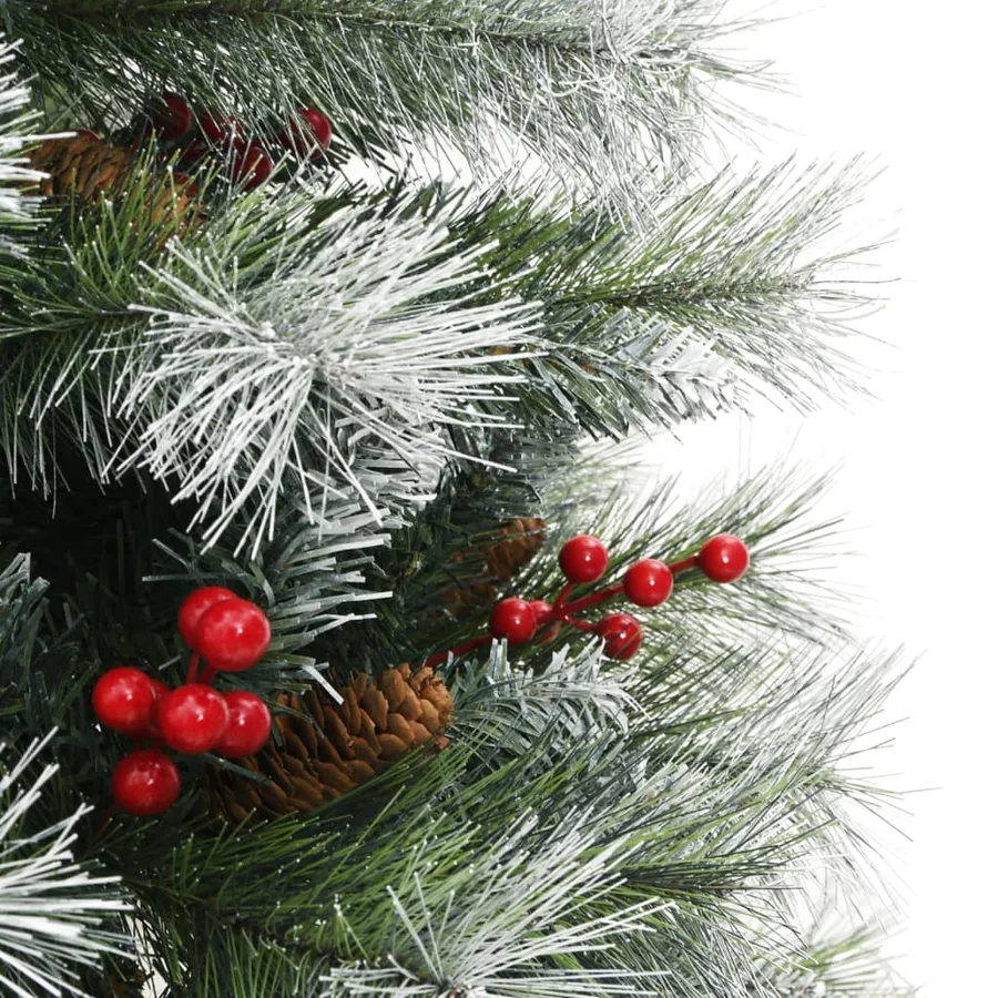 Sapin de Noël artificiel avec pommes de pin et baies 150 cm - 5
