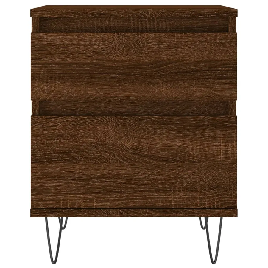 Tables de chevet 2 pcs chêne marron 40x35x50 cm bois ingénierie - 4