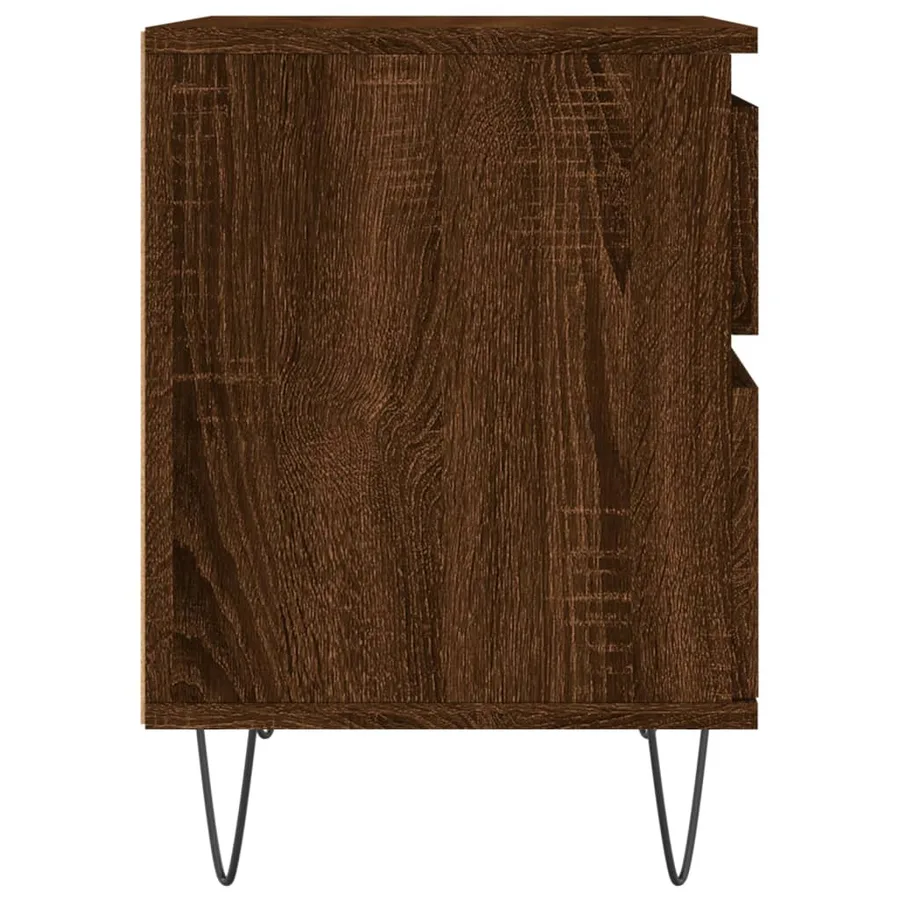 Tables de chevet 2 pcs chêne marron 40x35x50 cm bois ingénierie - 7